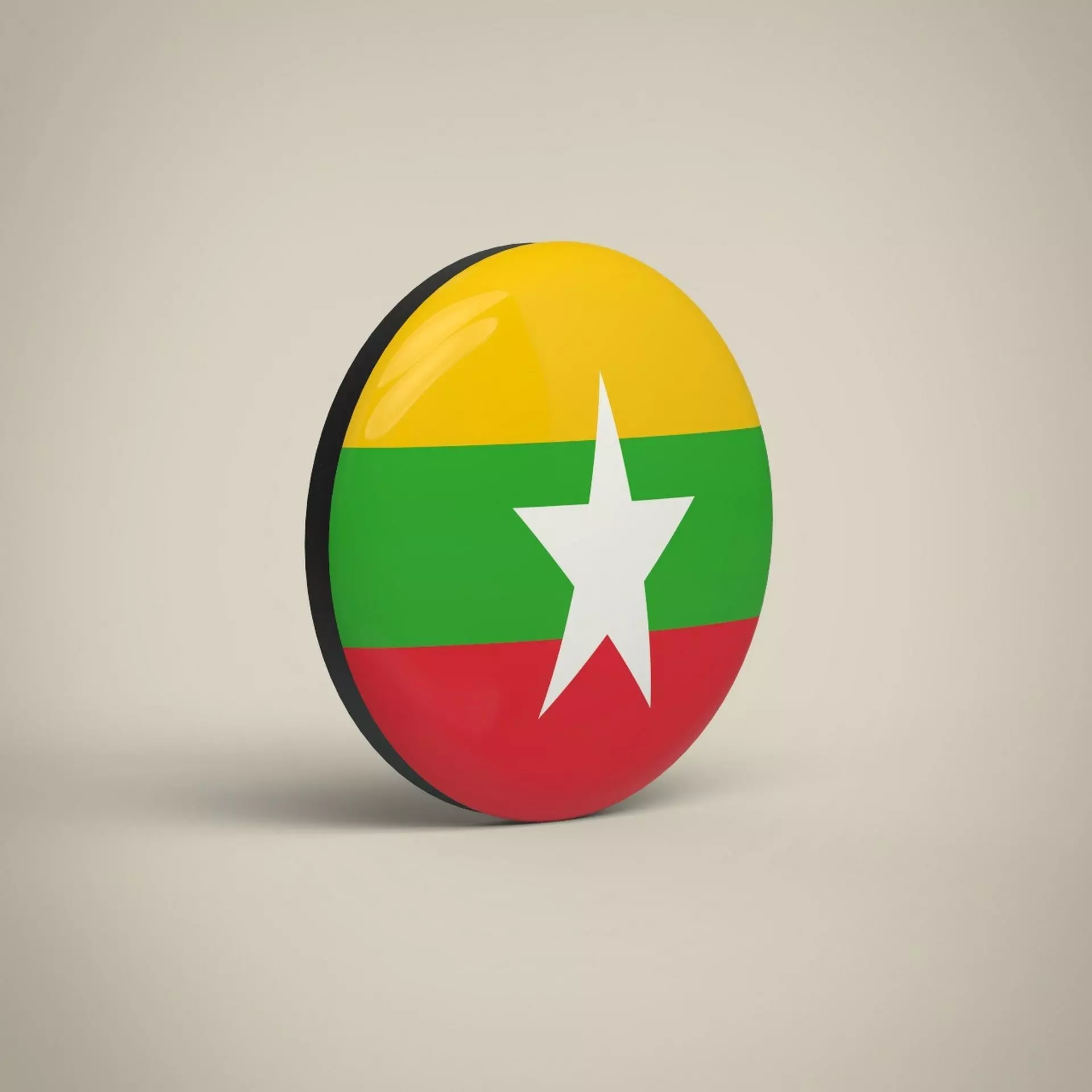 Myanmar Badge Low-poly 3D model_0