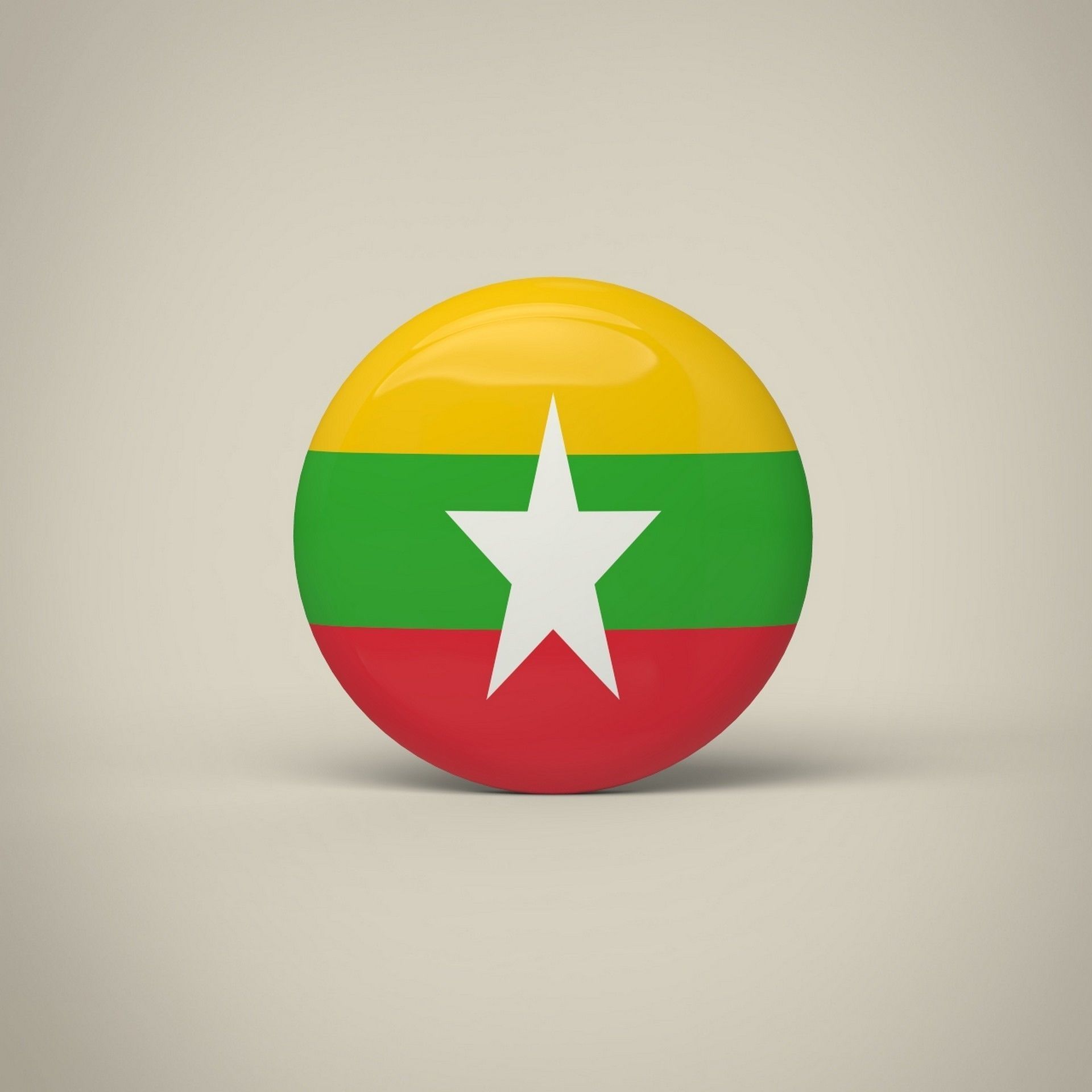 Myanmar Badge Low-poly 3D model_1