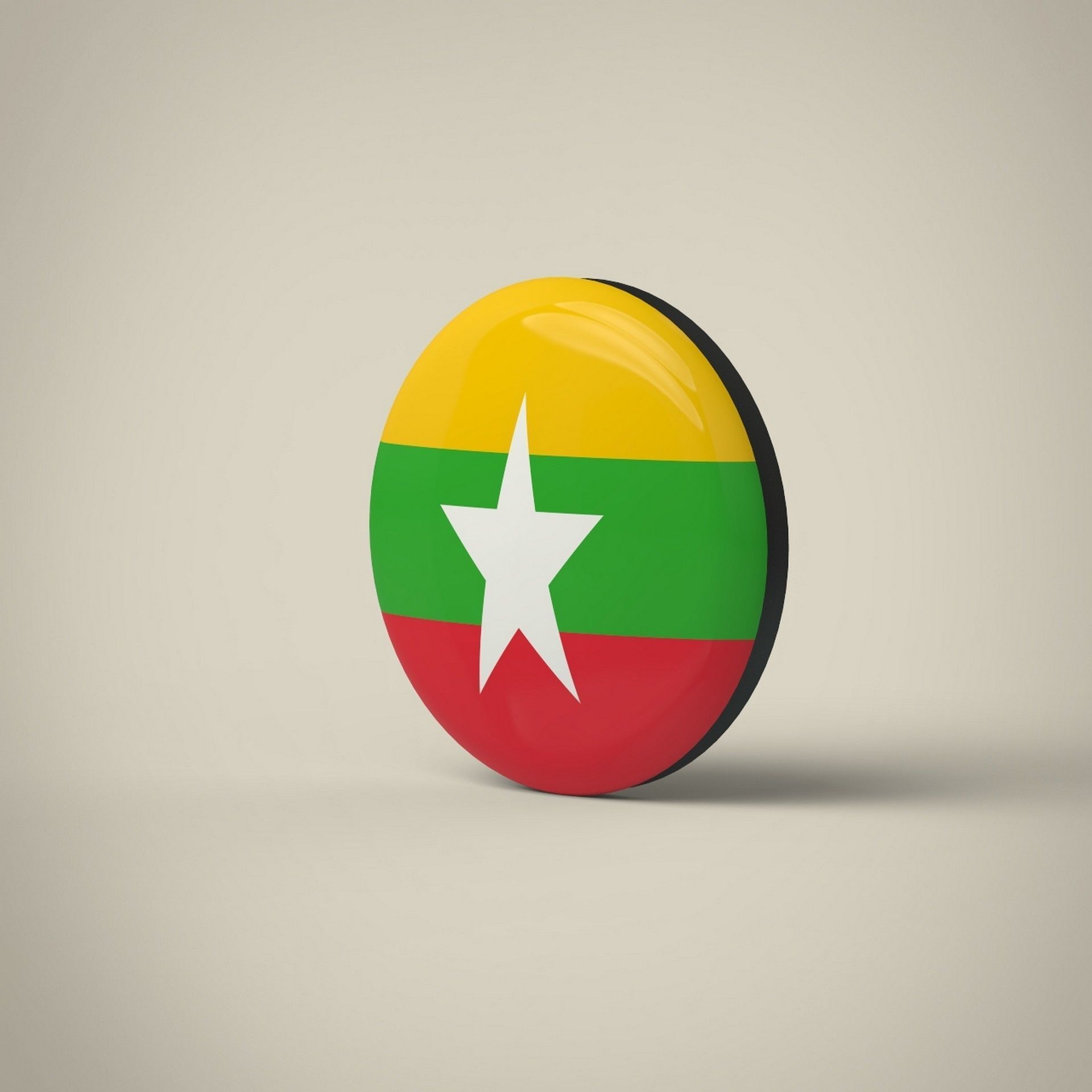 Myanmar Badge Low-poly 3D model_2