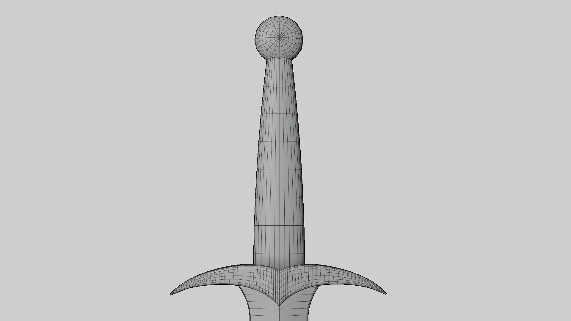 Sword from the trilogy of the Lord of the Rings movie Low-poly 3D model_7