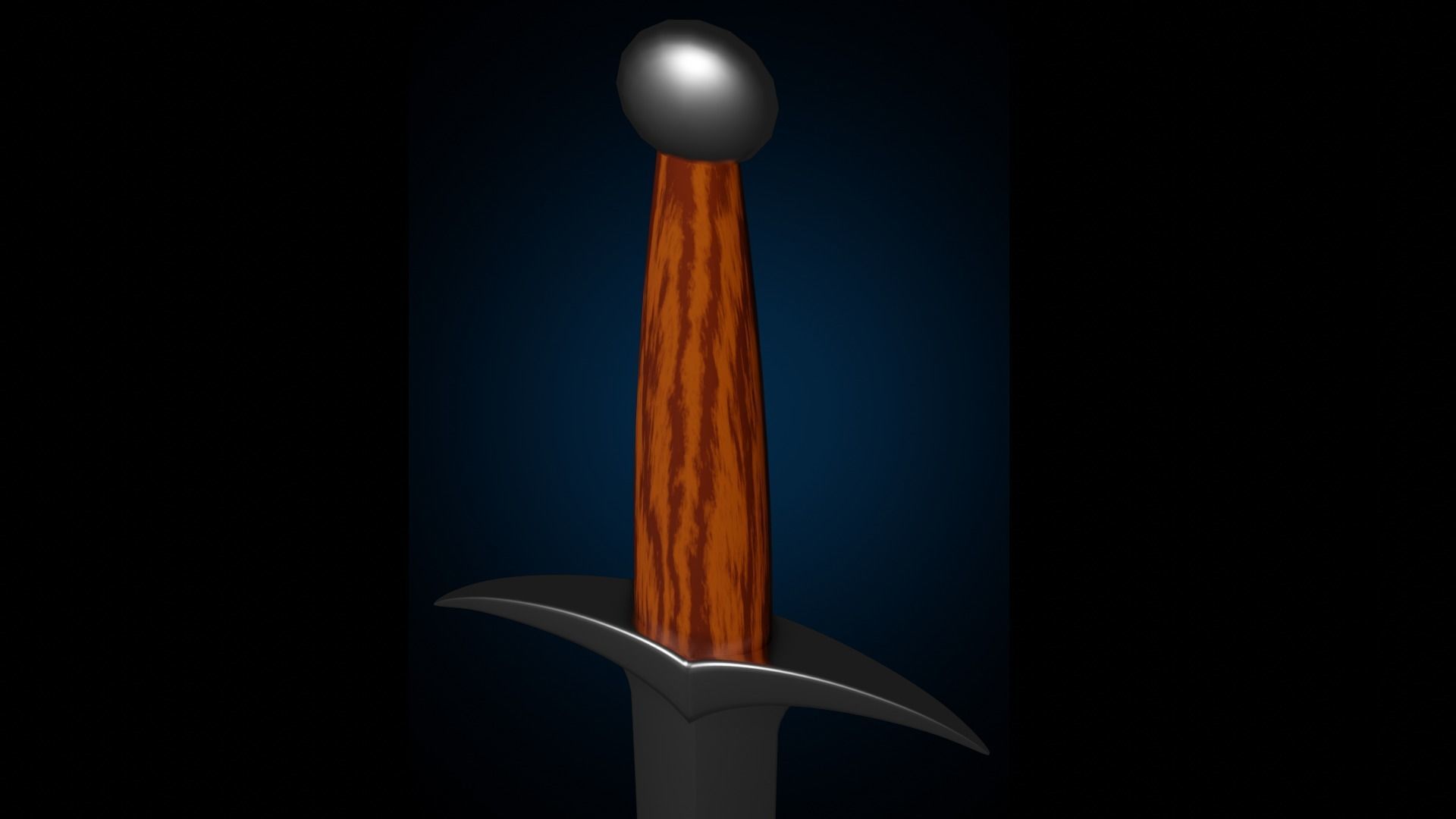Sword from the trilogy of the Lord of the Rings movie Low-poly 3D model_3