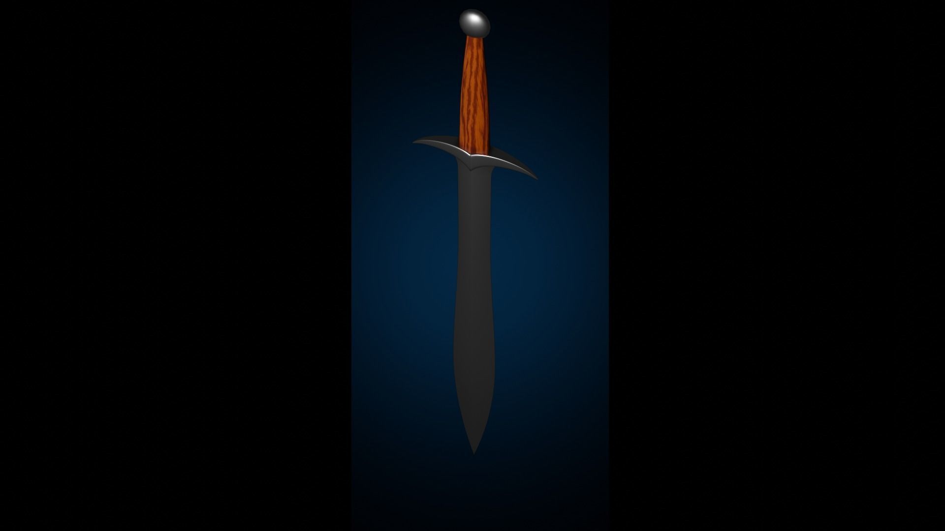 Sword from the trilogy of the Lord of the Rings movie Low-poly 3D model_1