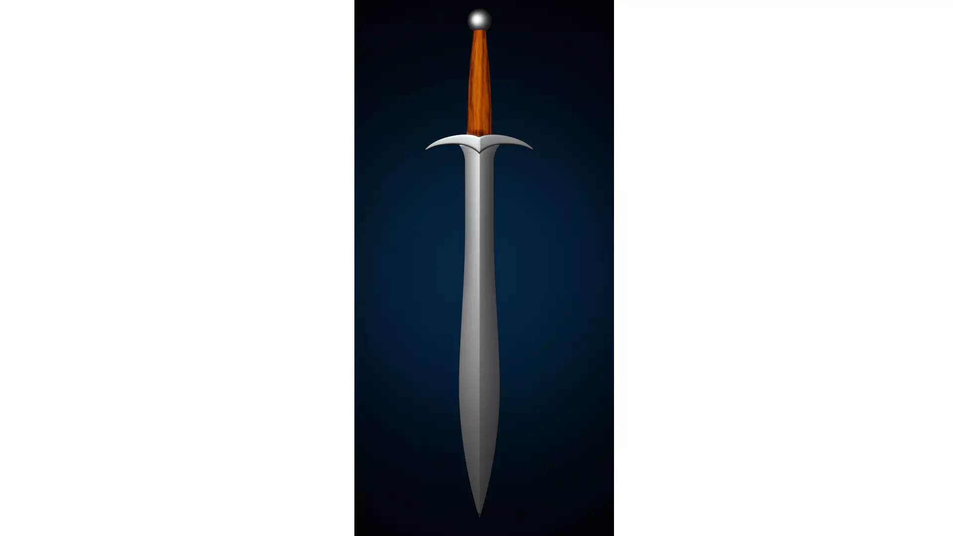 Sword from the trilogy of the Lord of the Rings movie Low-poly 3D model_0