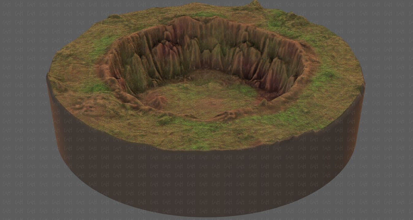 Cliff lowpoly V04 Low-poly 3D model_1