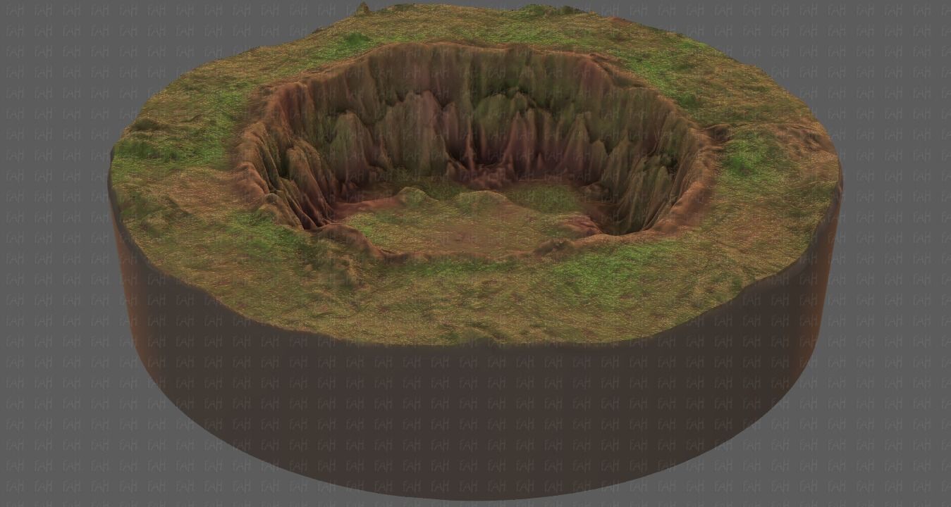 Cliff lowpoly V04 Low-poly 3D model_4