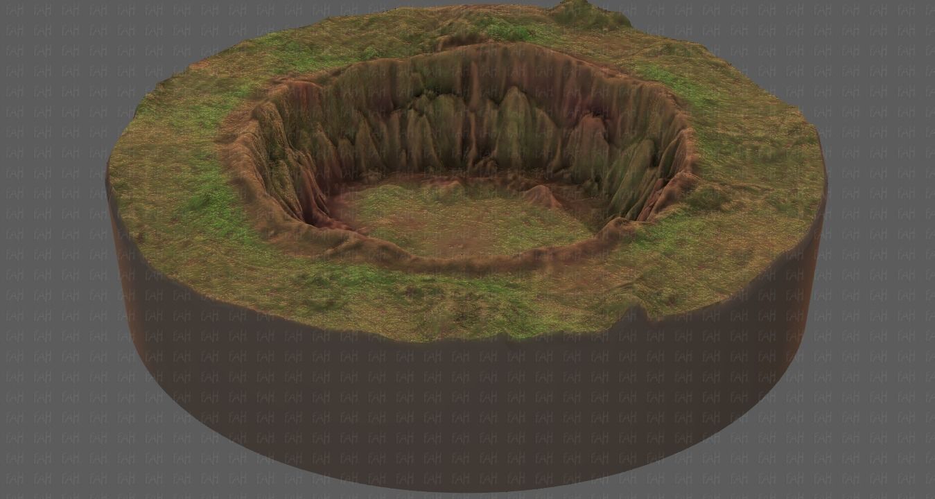 Cliff lowpoly V04 Low-poly 3D model_7
