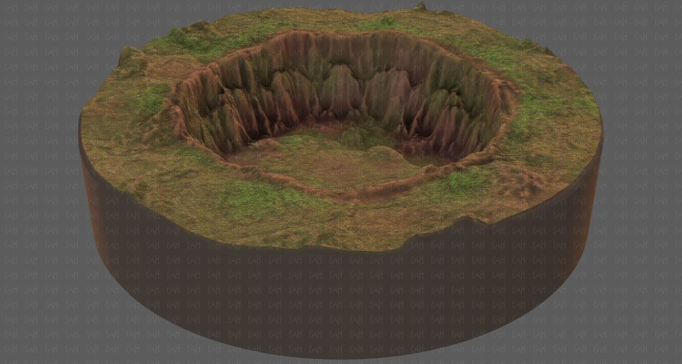 Cliff lowpoly V04 Low-poly 3D model_3