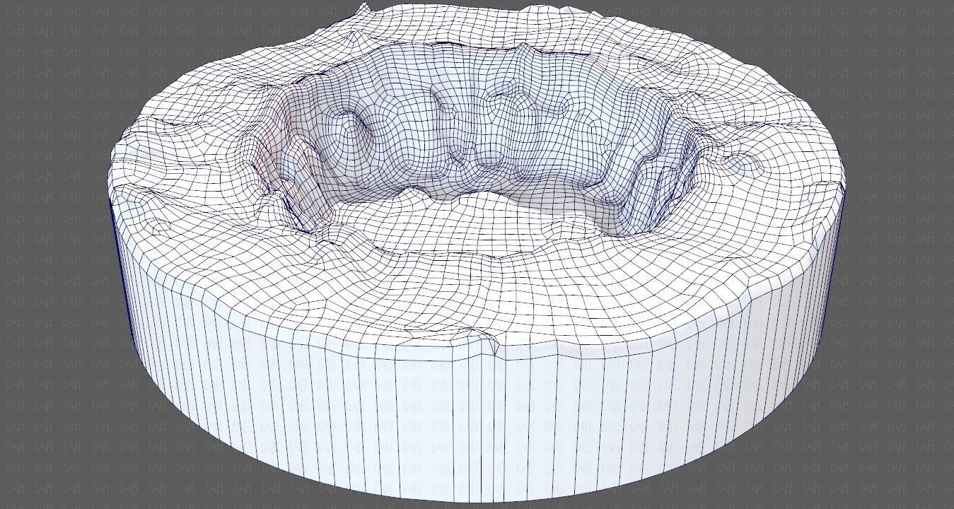 Cliff lowpoly V04 Low-poly 3D model_12