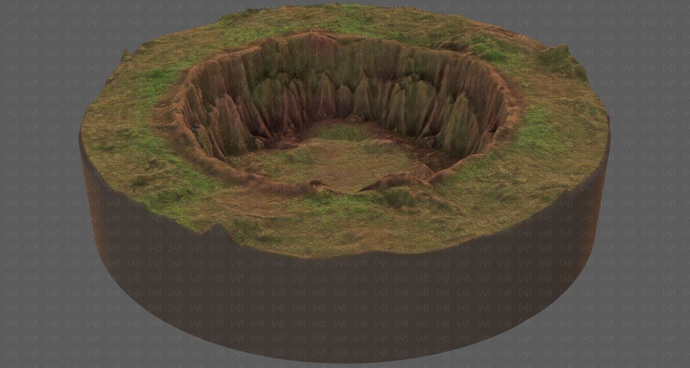 Cliff lowpoly V04 Low-poly 3D model_5