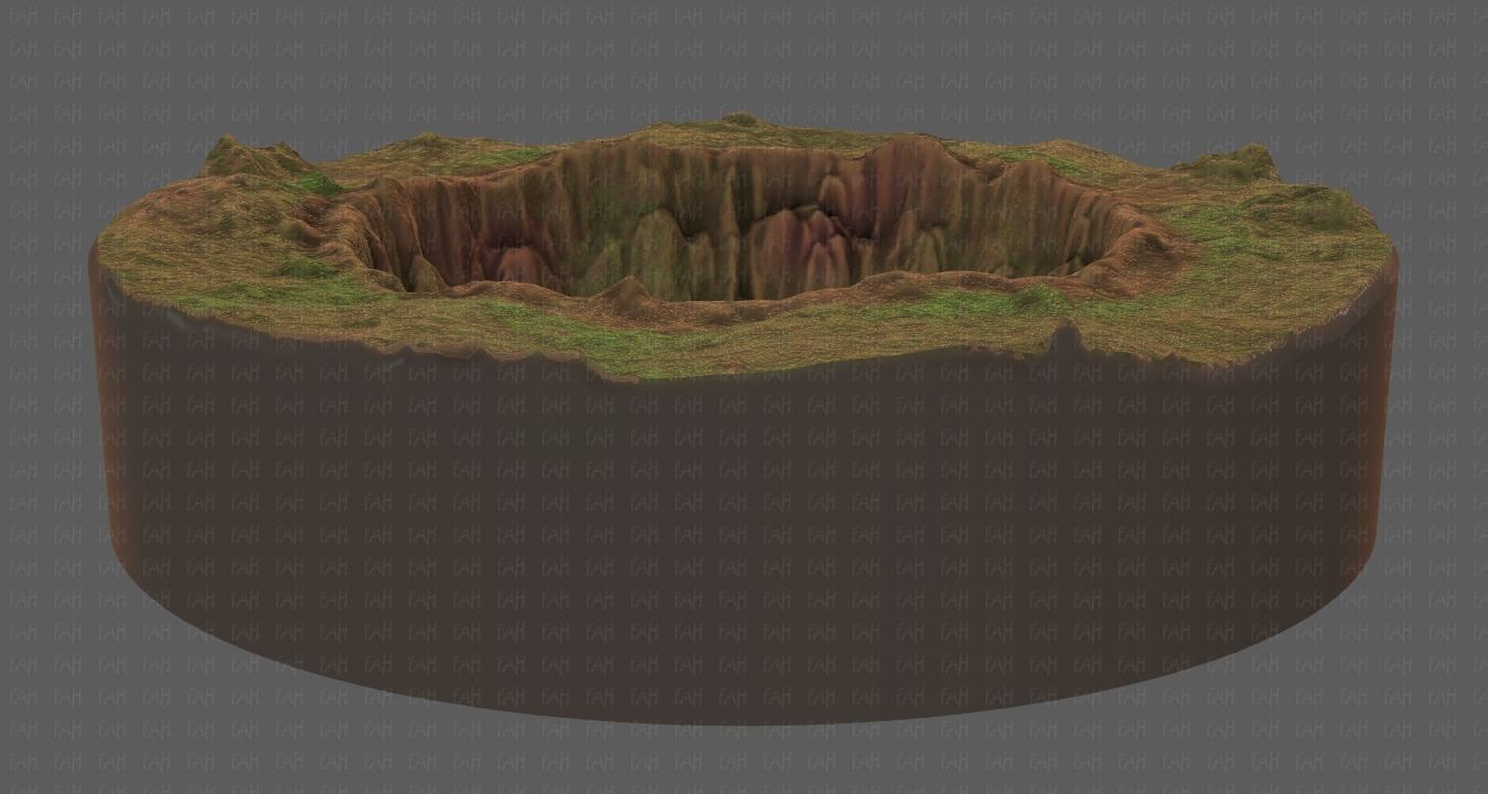 Cliff lowpoly V04 Low-poly 3D model_24