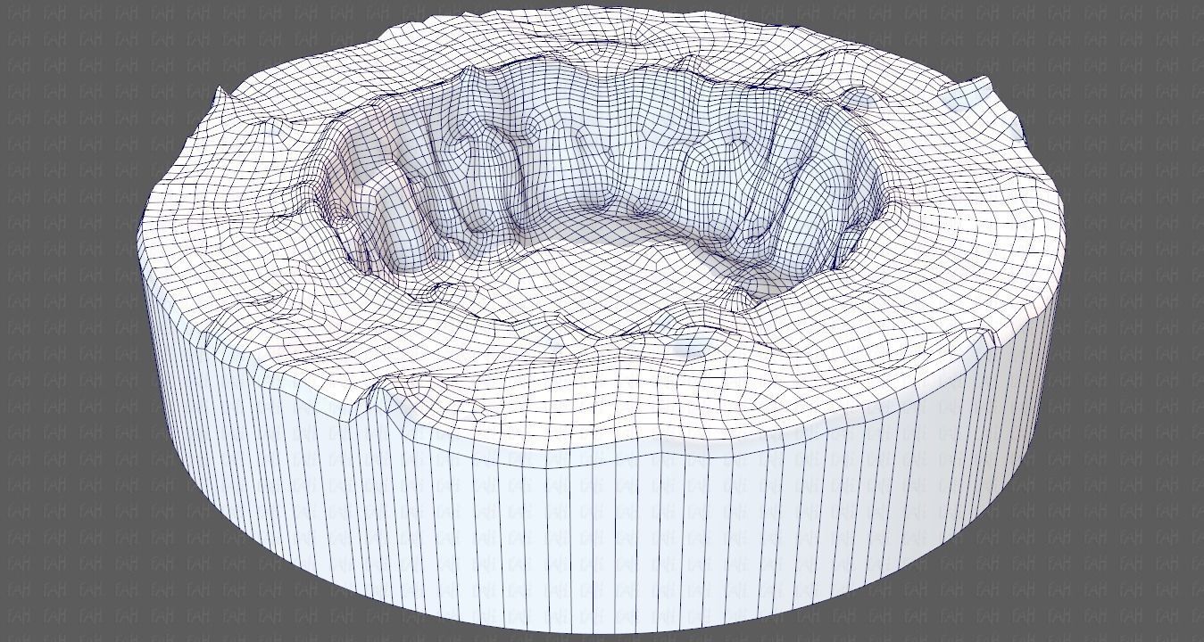 Cliff lowpoly V04 Low-poly 3D model_13