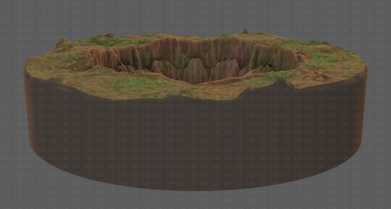 Cliff lowpoly V04 Low-poly 3D model_19