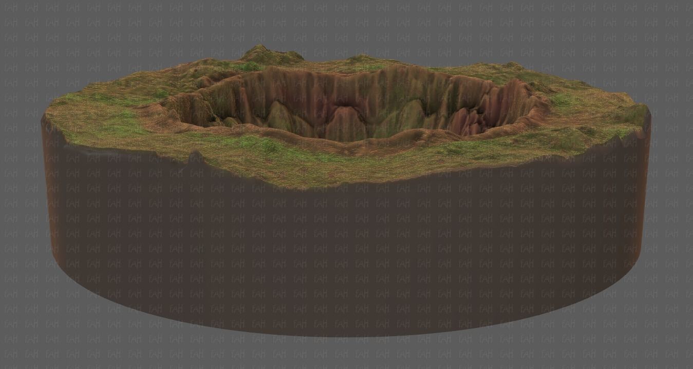 Cliff lowpoly V04 Low-poly 3D model_23