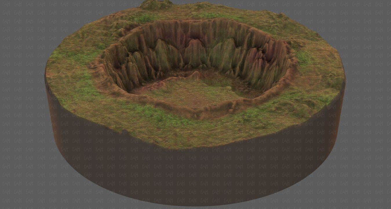 Cliff lowpoly V04 Low-poly 3D model_6