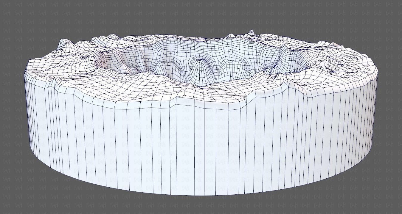 Cliff lowpoly V04 Low-poly 3D model_27