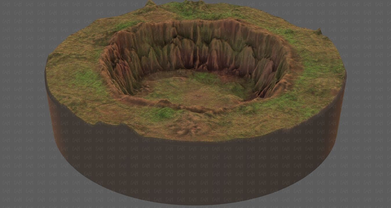 Cliff lowpoly V04 Low-poly 3D model_2