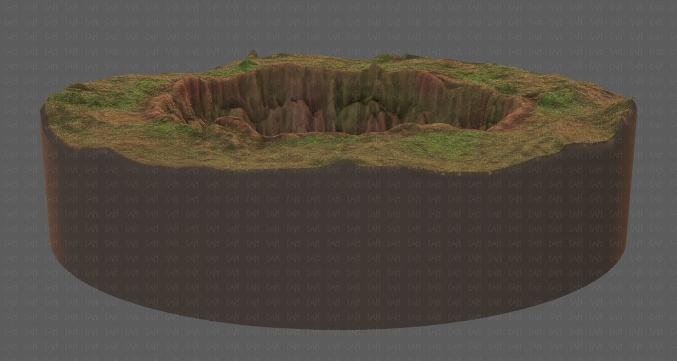 Cliff lowpoly V04 Low-poly 3D model_20