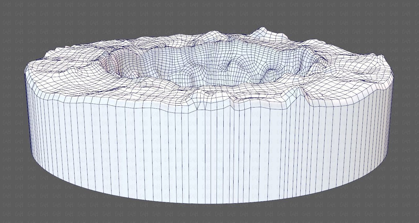 Cliff lowpoly V04 Low-poly 3D model_30