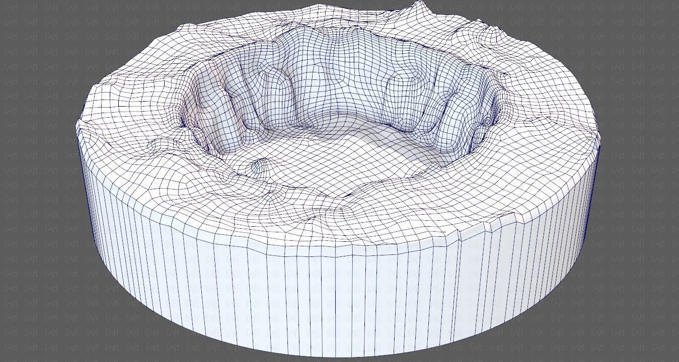 Cliff lowpoly V04 Low-poly 3D model_9