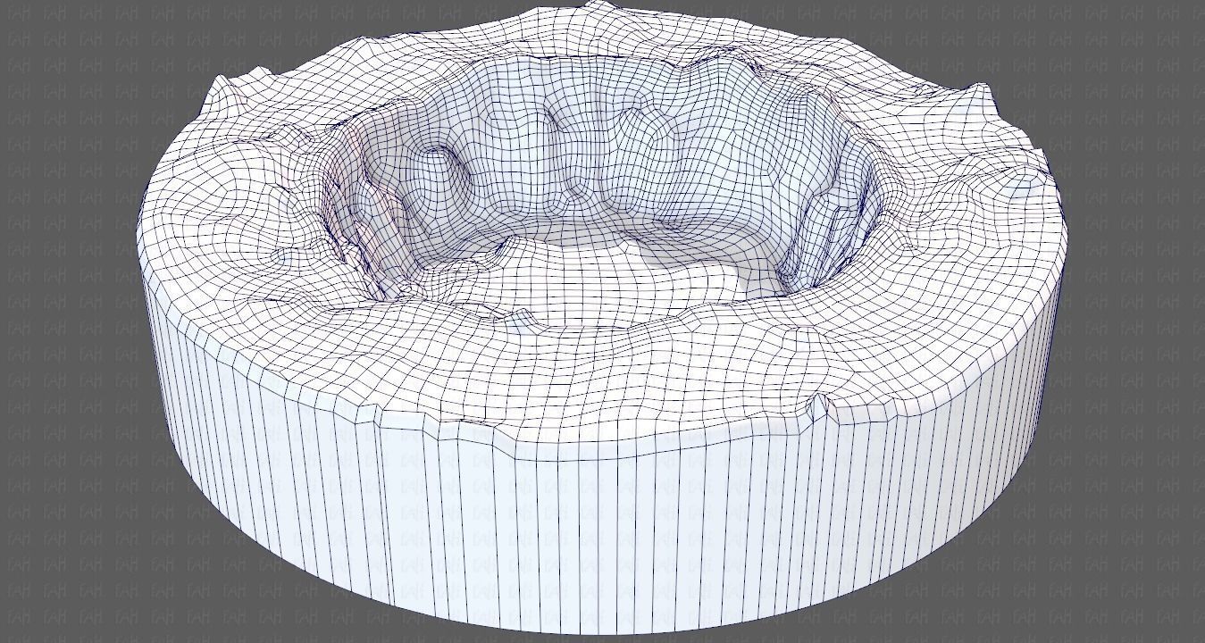 Cliff lowpoly V04 Low-poly 3D model_16