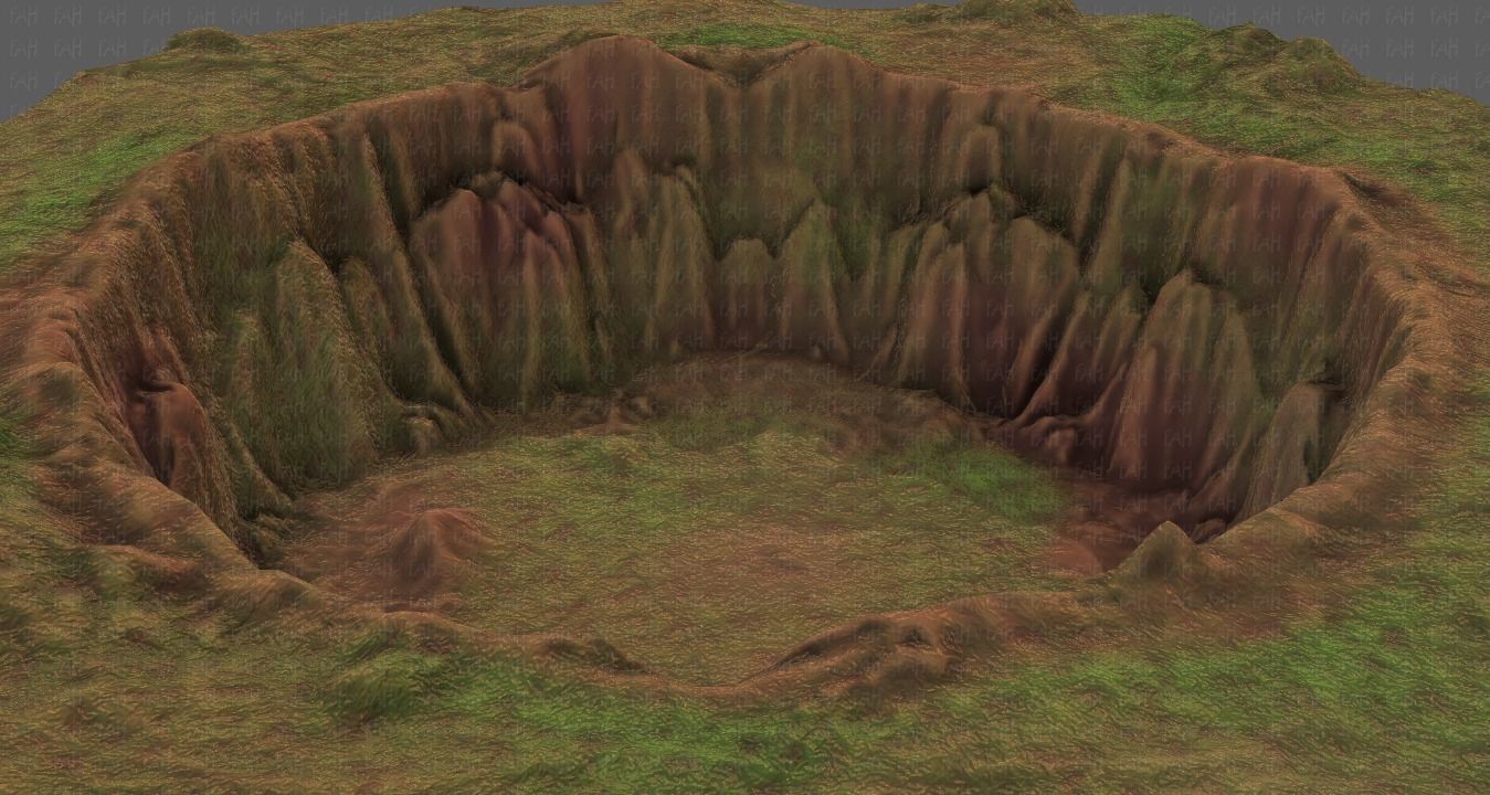 Cliff lowpoly V04 Low-poly 3D model_37