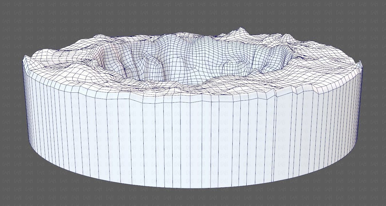 Cliff lowpoly V04 Low-poly 3D model_25