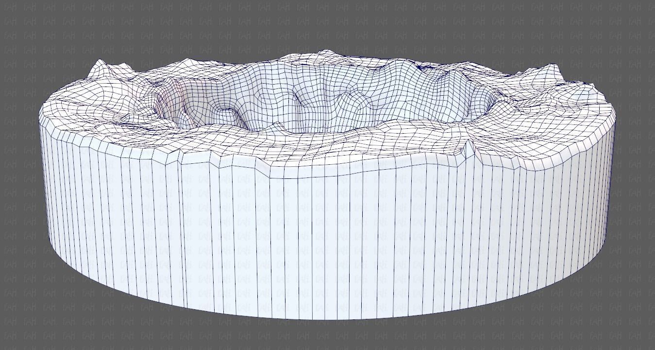 Cliff lowpoly V04 Low-poly 3D model_32