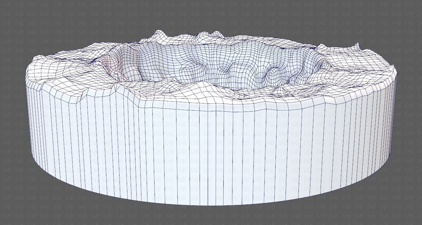 Cliff lowpoly V04 Low-poly 3D model_26