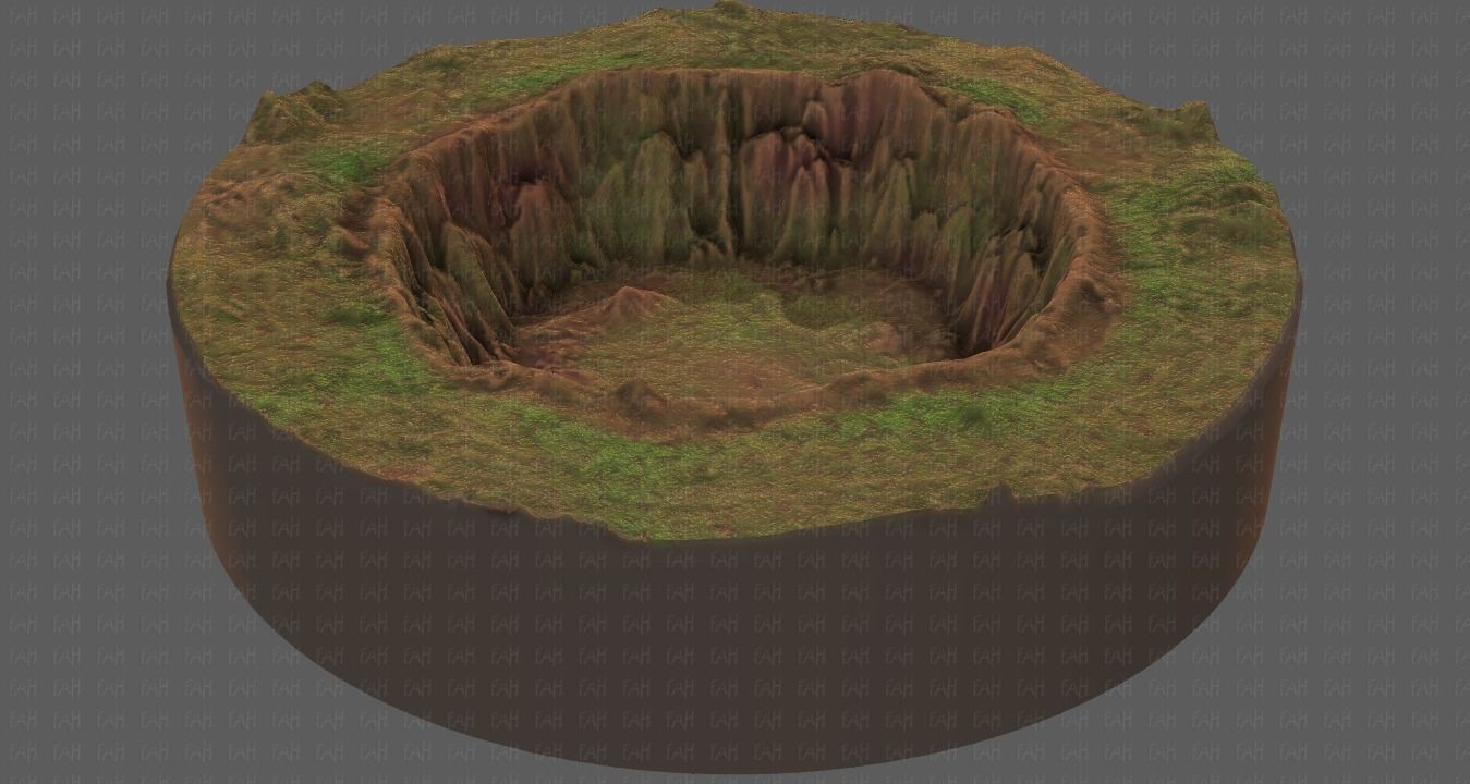 Cliff lowpoly V04 Low-poly 3D model_8