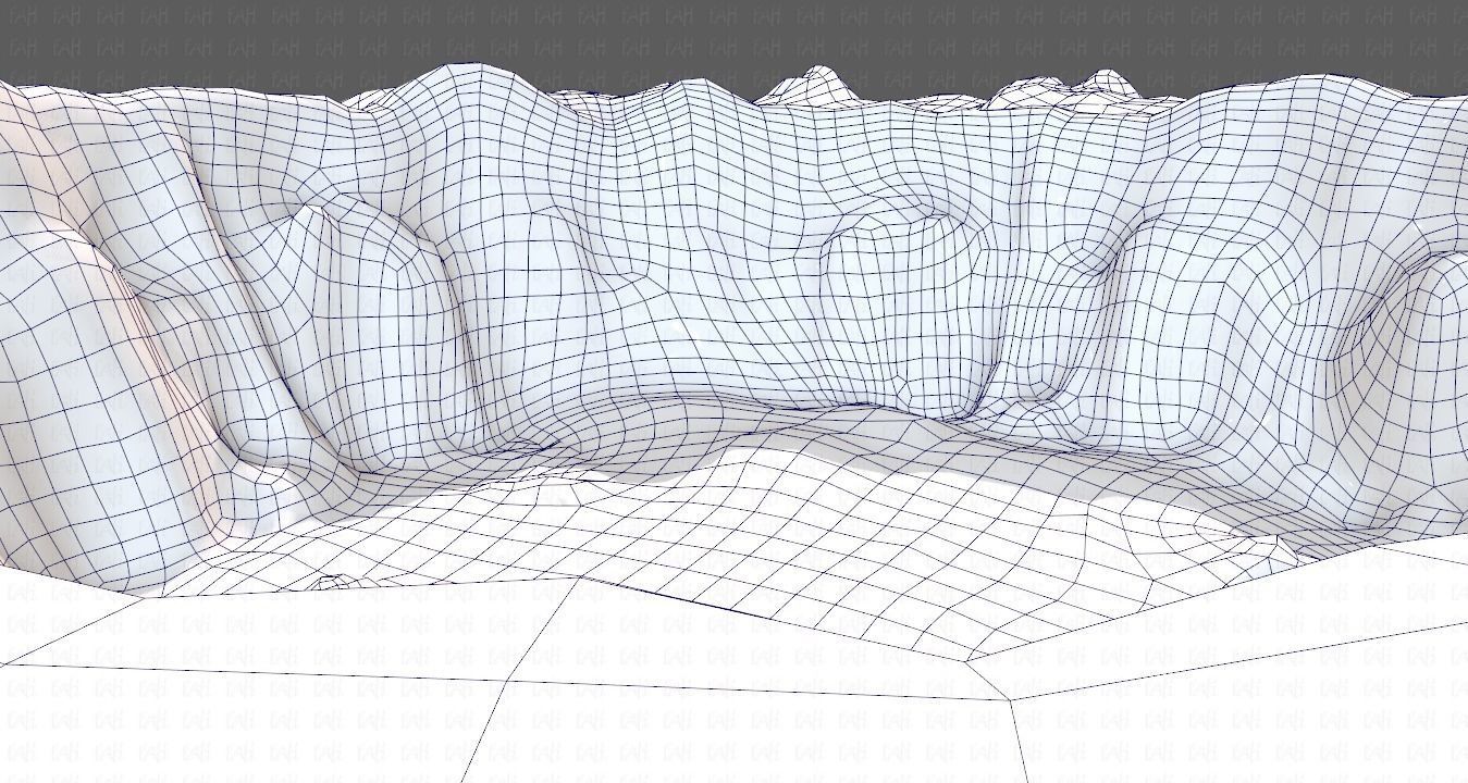 Cliff lowpoly V04 Low-poly 3D model_42