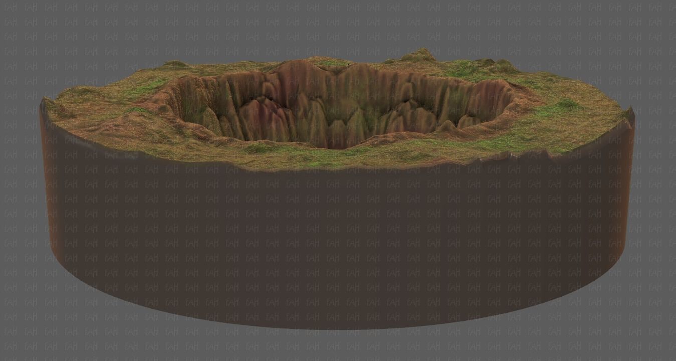 Cliff lowpoly V04 Low-poly 3D model_17