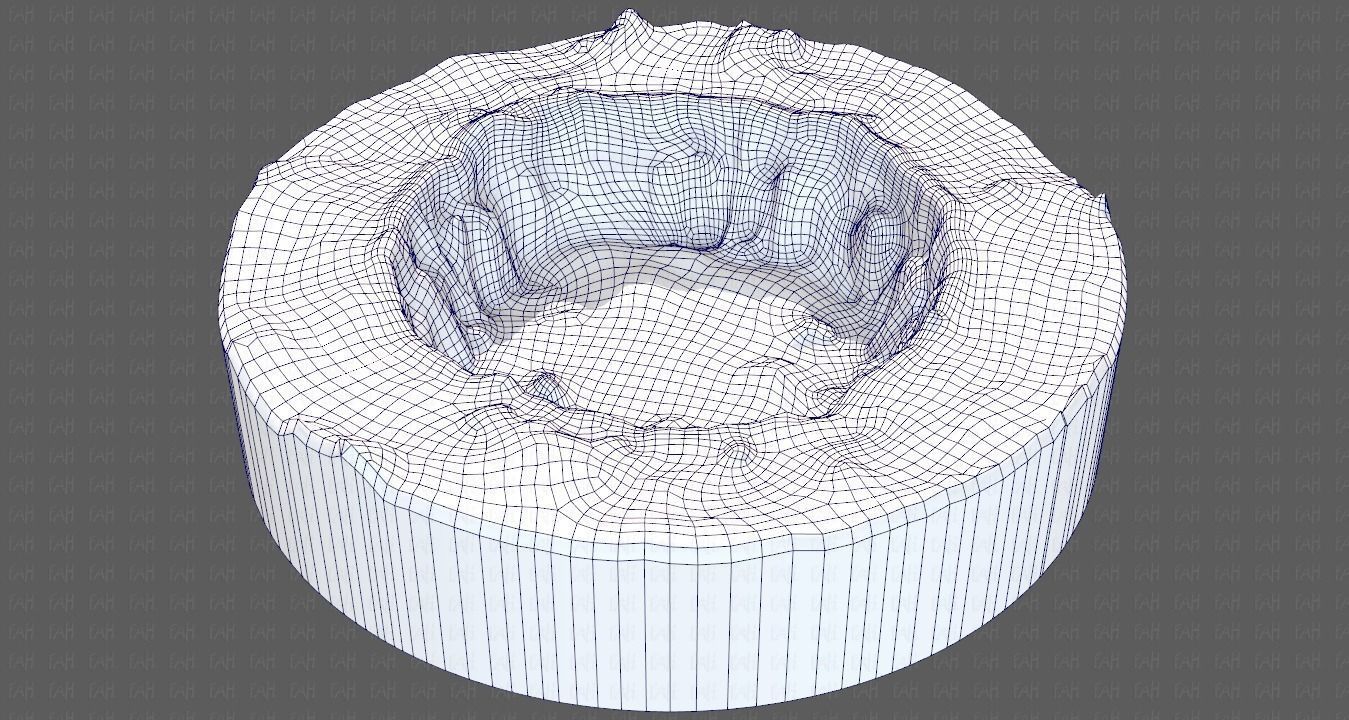 Cliff lowpoly V04 Low-poly 3D model_34