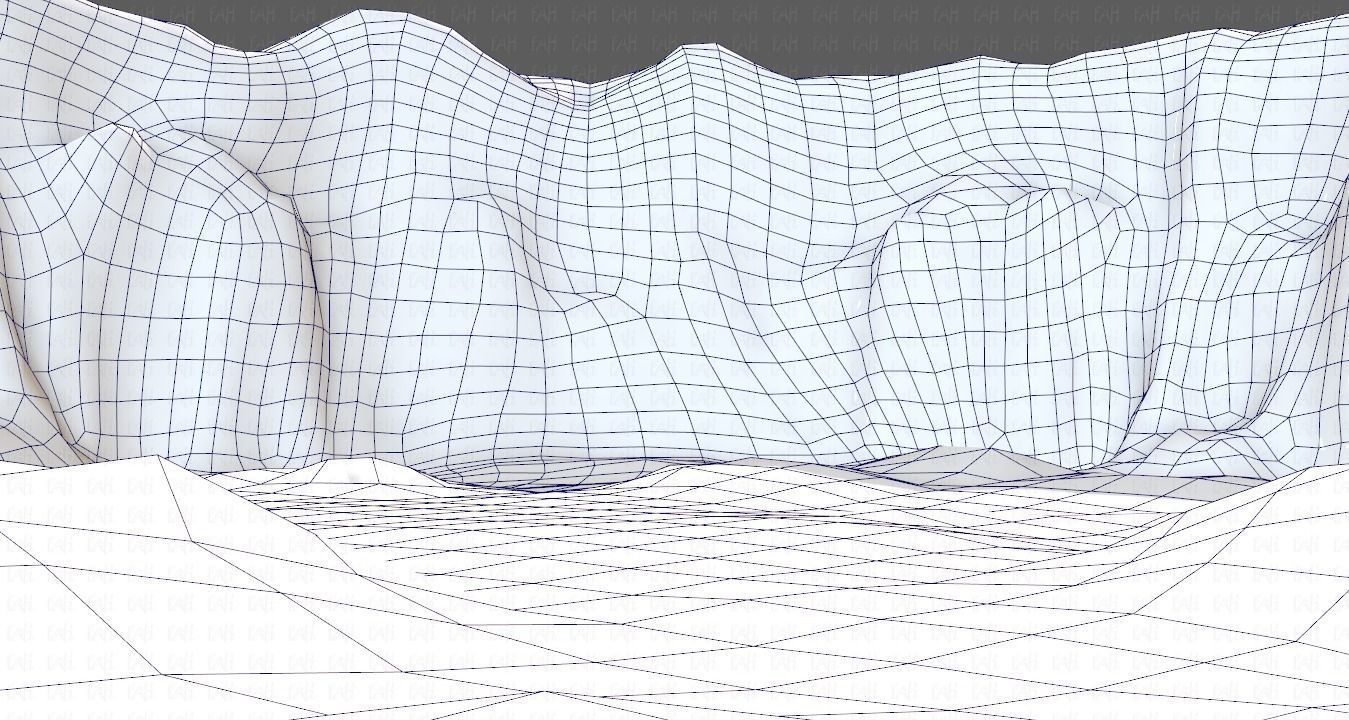 Cliff lowpoly V04 Low-poly 3D model_40