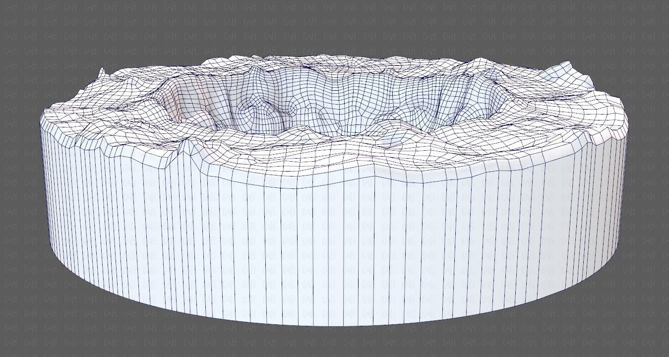 Cliff lowpoly V04 Low-poly 3D model_29