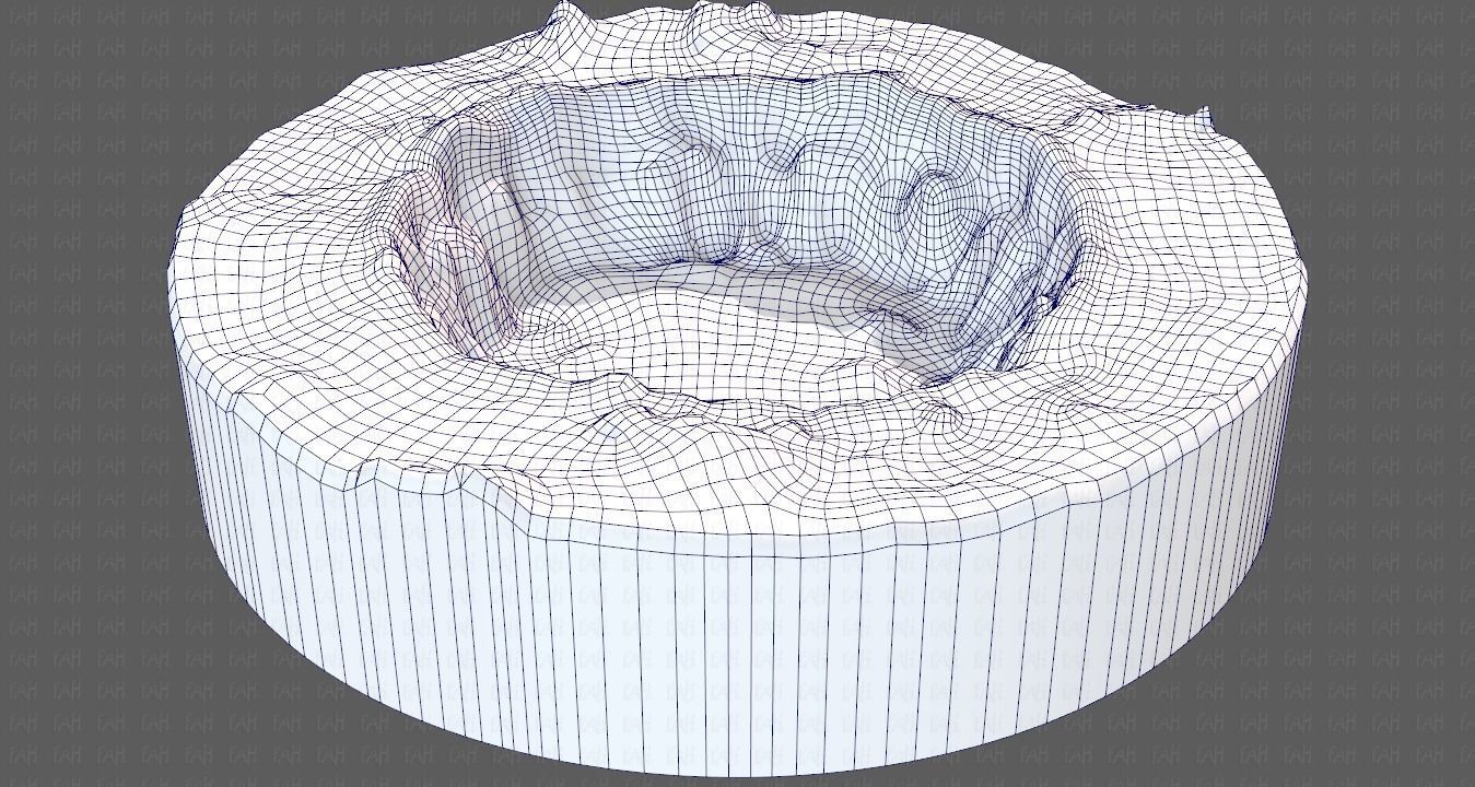 Cliff lowpoly V04 Low-poly 3D model_10