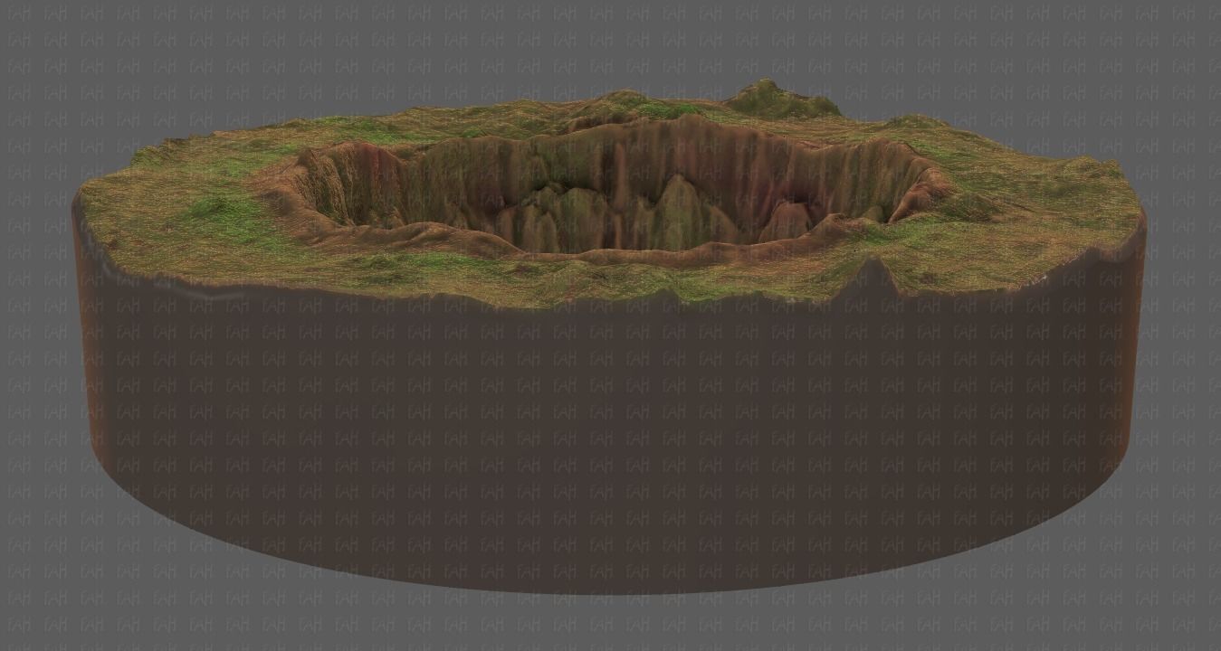 Cliff lowpoly V04 Low-poly 3D model_22