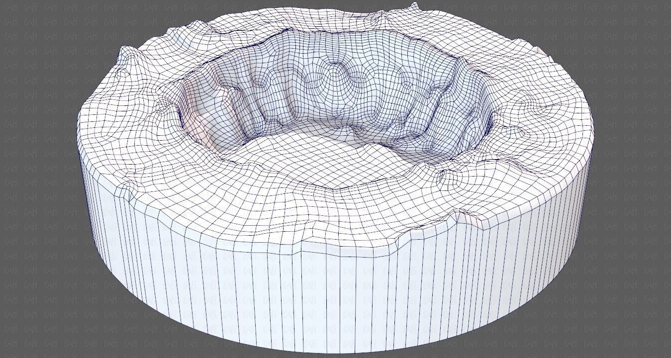 Cliff lowpoly V04 Low-poly 3D model_11