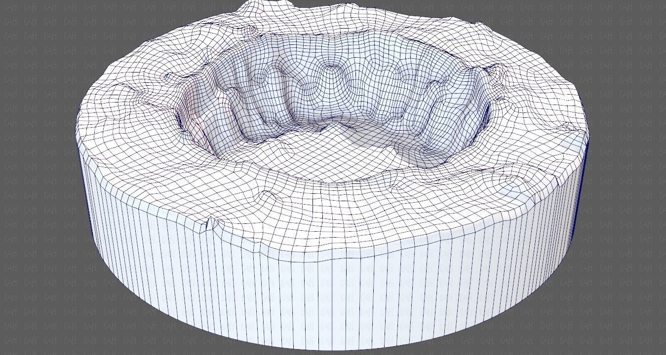 Cliff lowpoly V04 Low-poly 3D model_15