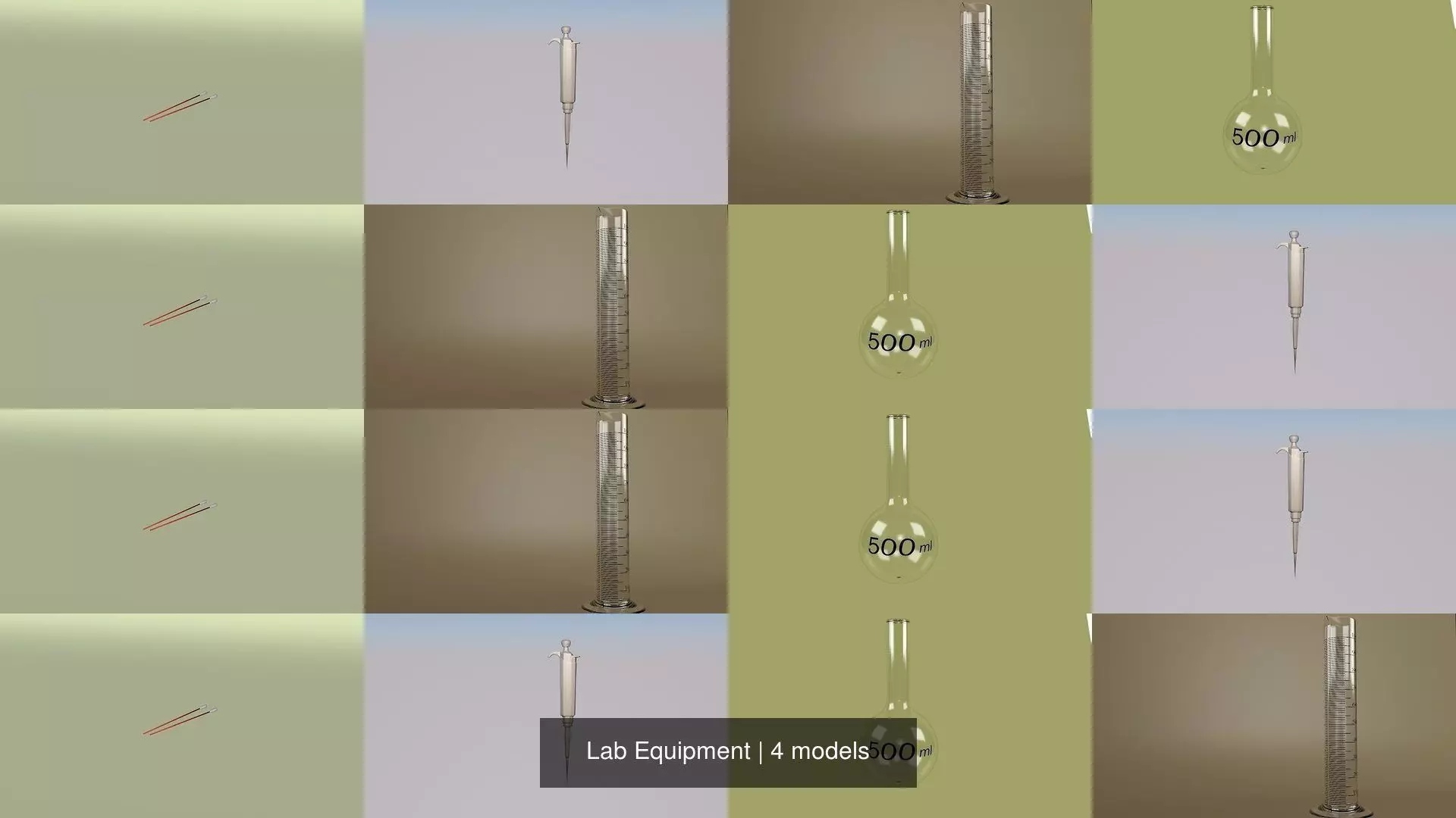 Lab Equipment 3D Model Collection_0
