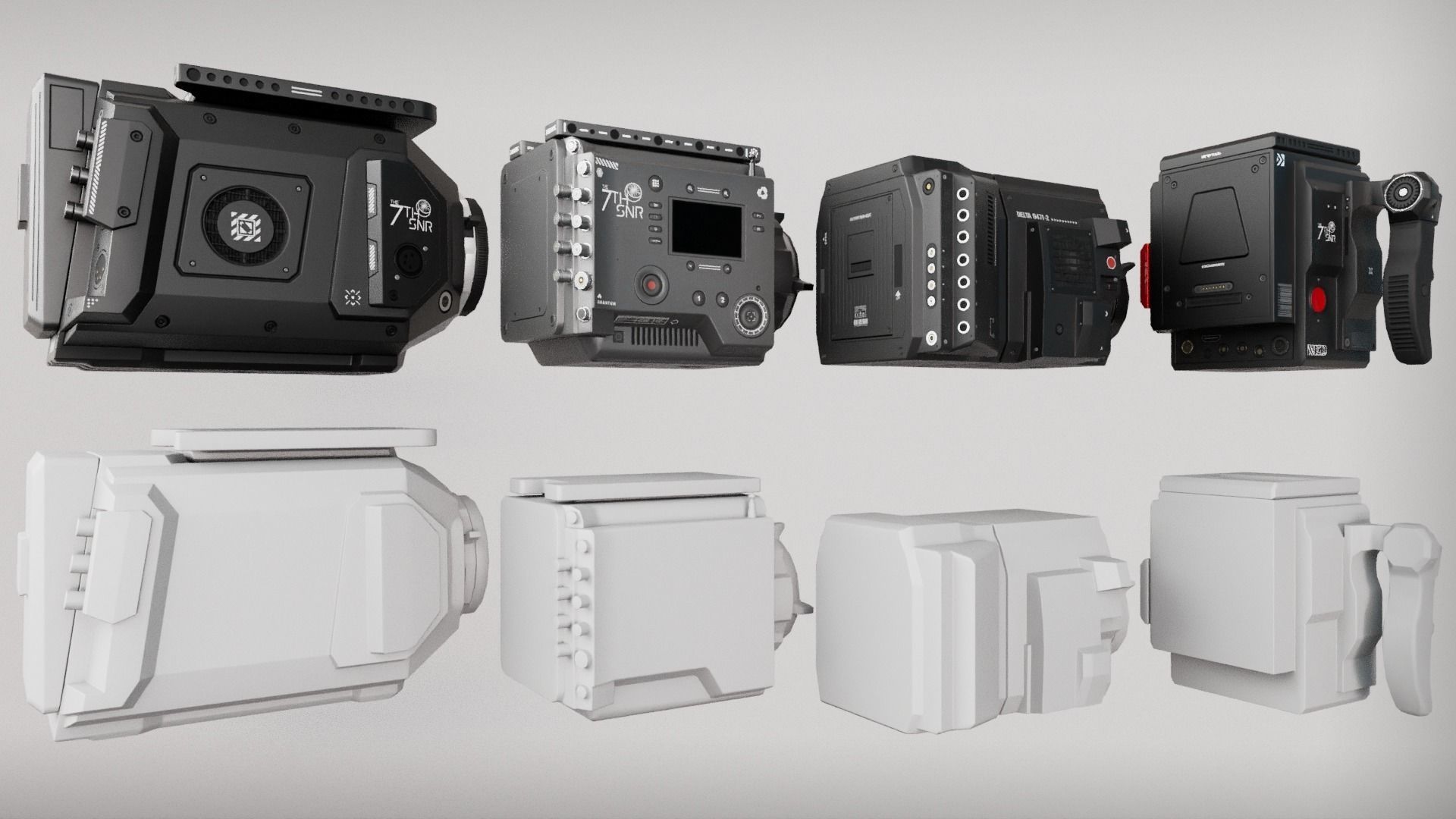 Cine-Camera Low-poly Low-poly 3D model_7