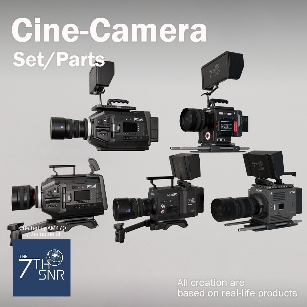 Cine-Camera Low-poly Low-poly 3D model_12
