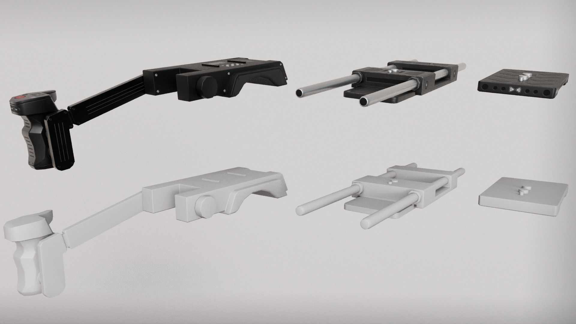 Cine-Camera Low-poly Low-poly 3D model_11