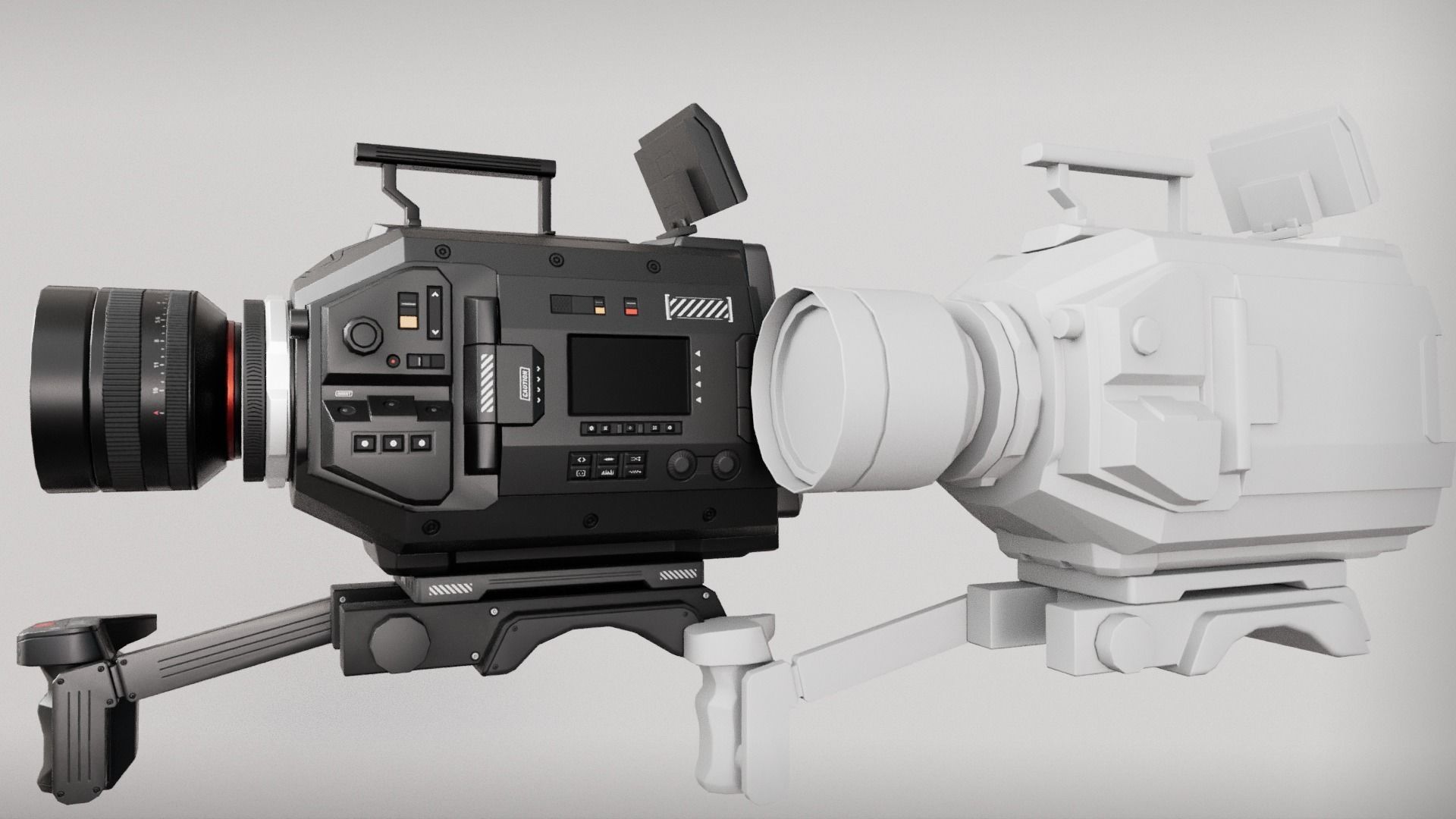 Cine-Camera Low-poly Low-poly 3D model_3