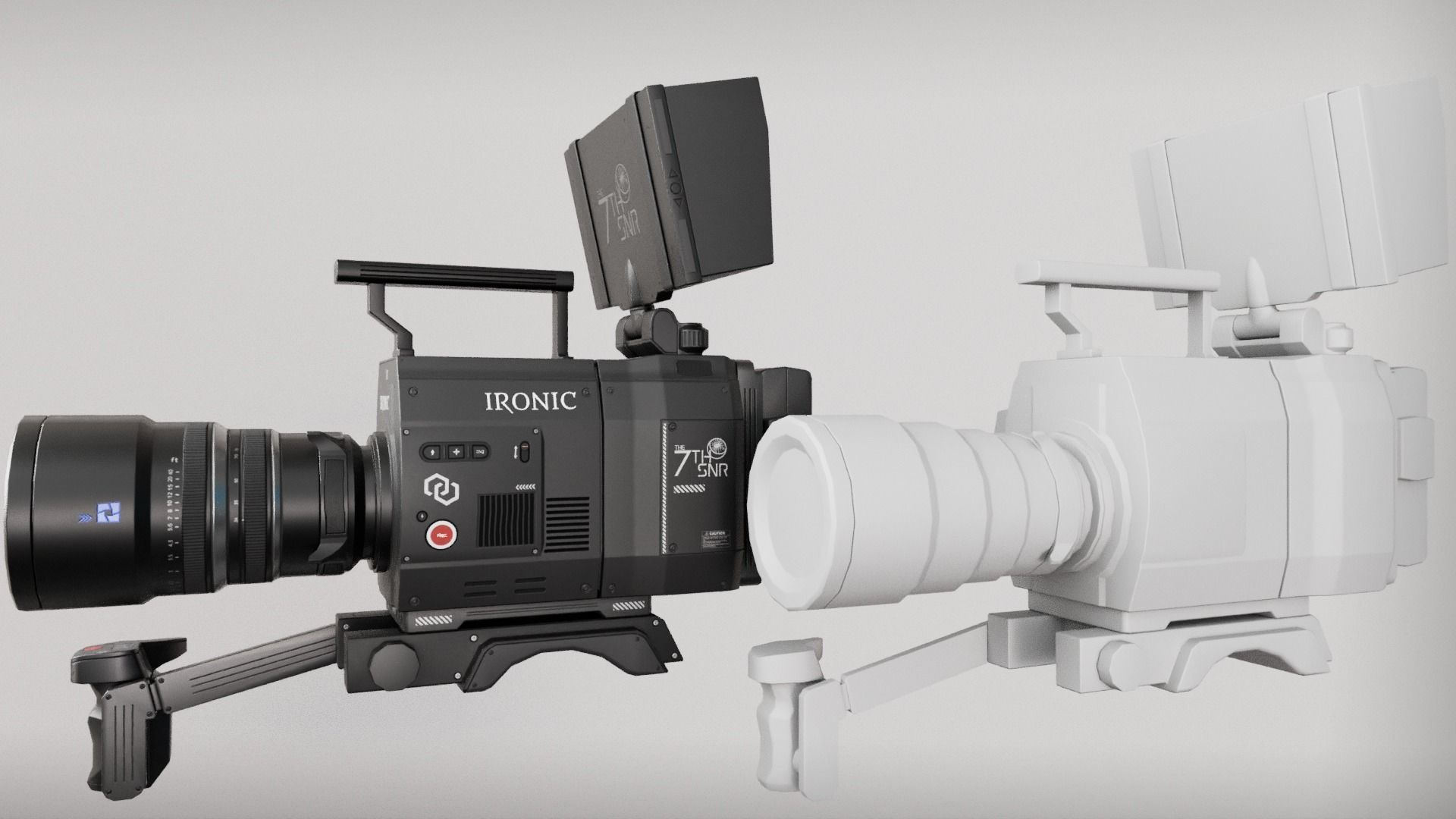 Cine-Camera Low-poly Low-poly 3D model_5