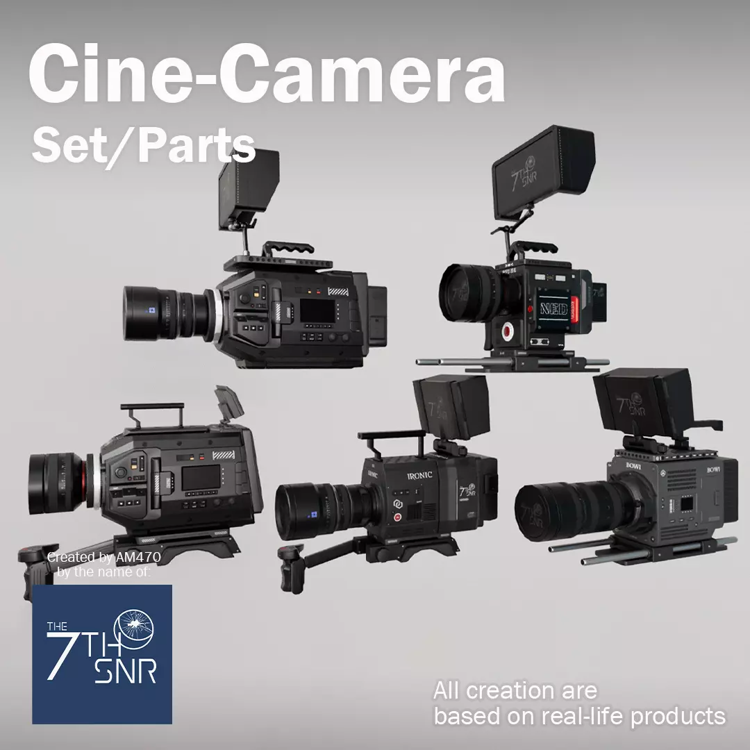 Cine-Camera Low-poly Low-poly 3D model_0