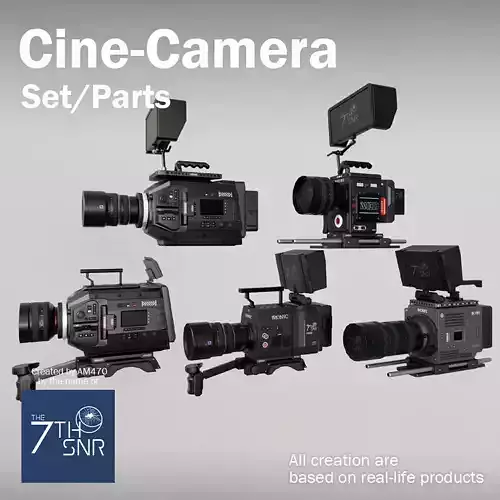 Cine-Camera Low-poly Low-poly 3D model