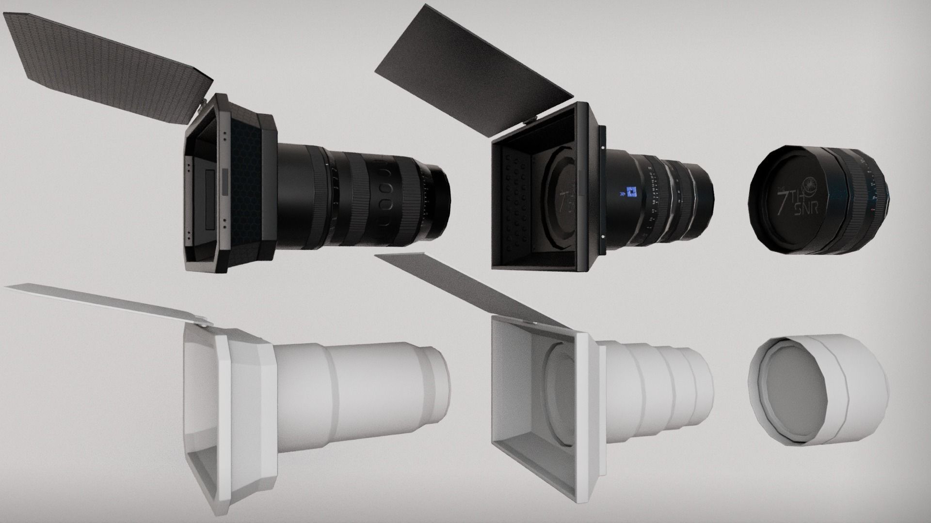Cine-Camera Low-poly Low-poly 3D model_8
