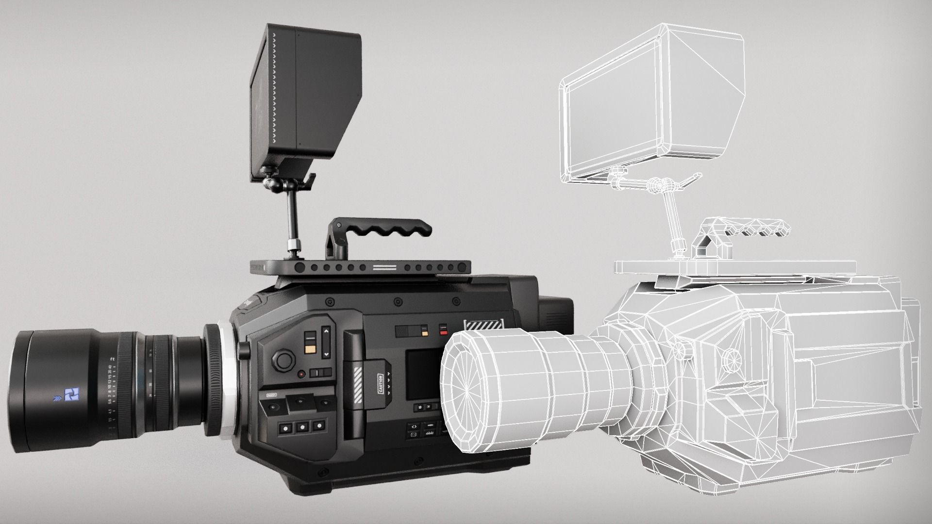 Cine-Camera Low-poly Low-poly 3D model_2