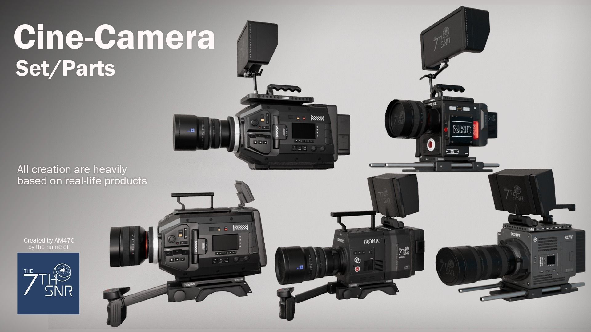 Cine-Camera Low-poly Low-poly 3D model_1