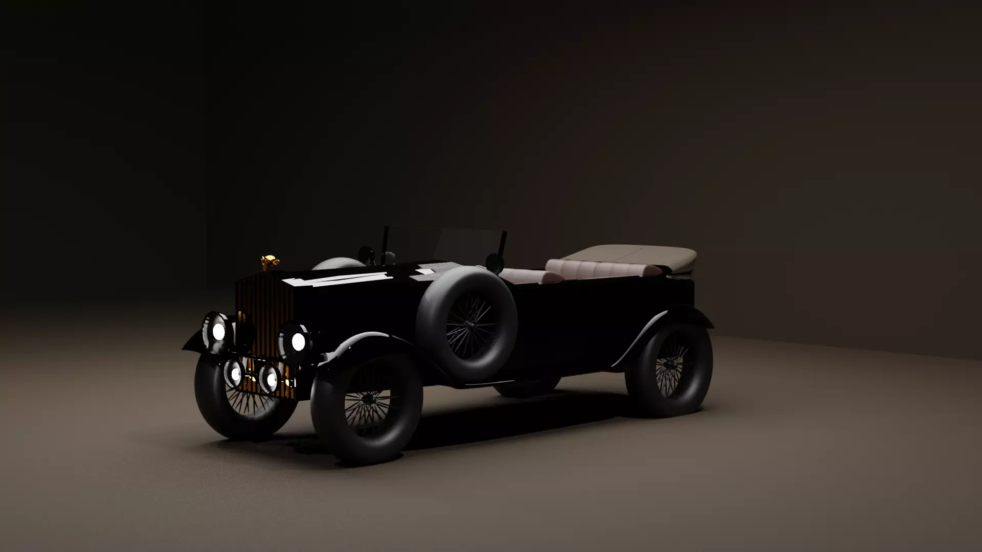car from 1950 Free 3D model